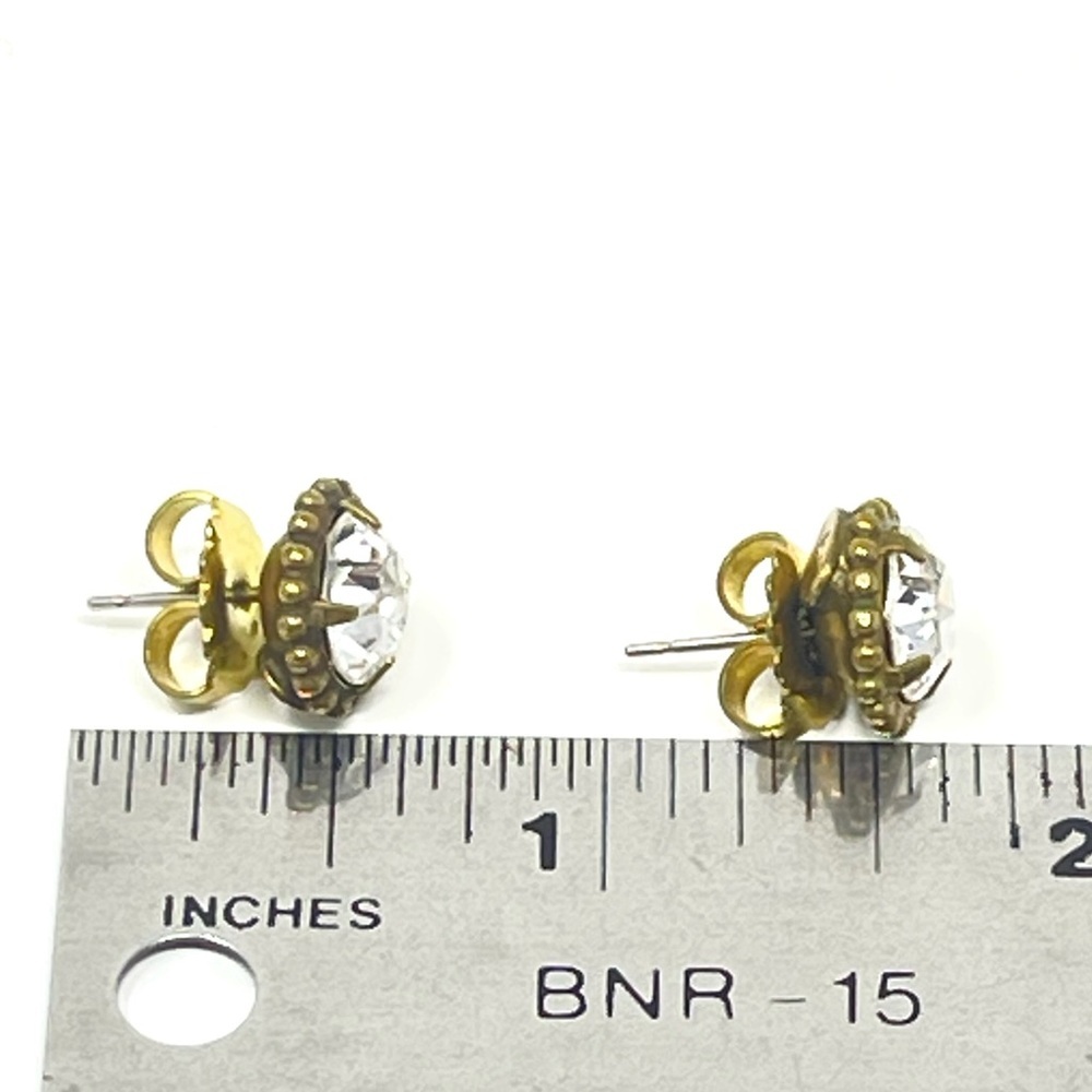 New Anthropologie x Sorelli Simplicity Stud Earrings Crystal - Picture 5 of 6